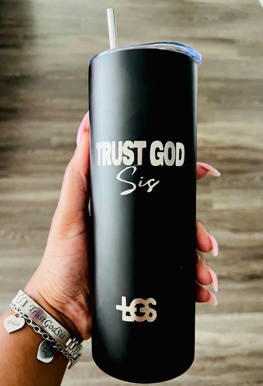 Hand Etched Stainless Steel Insulated 20oz Tumbler (Black)