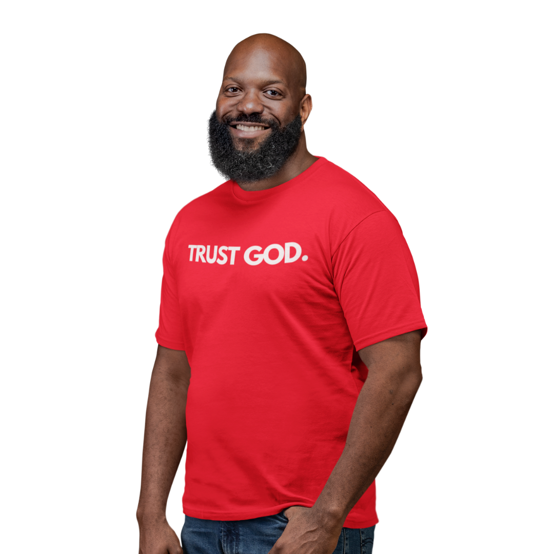 Red Trust God For Men Tee