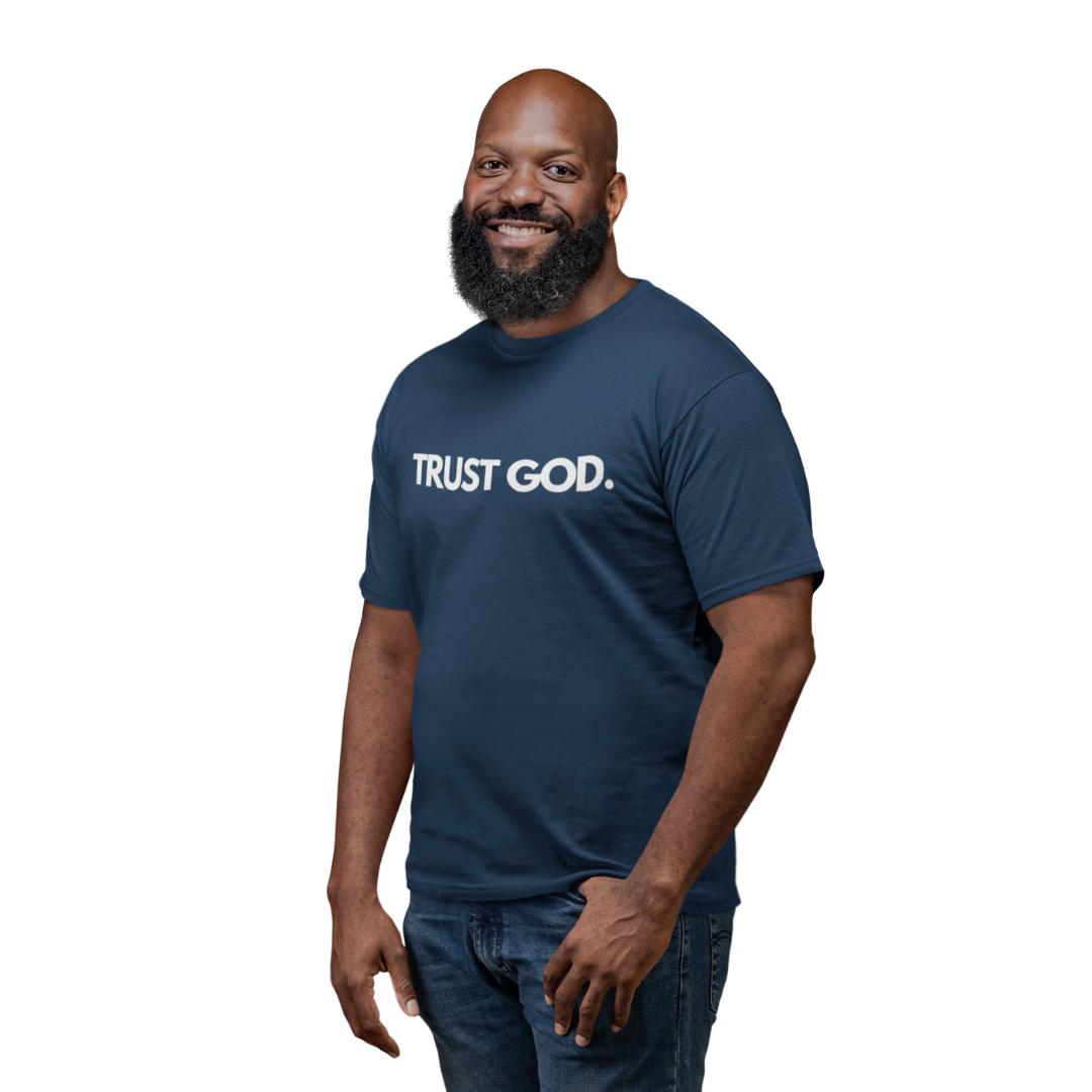 Trust God For Men Navy Tee