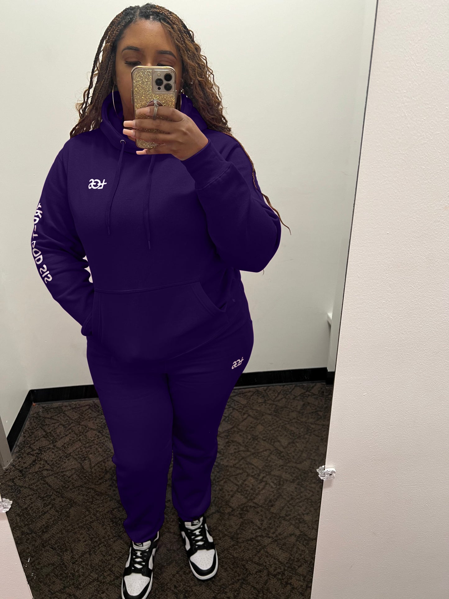 PRE ORDER Purple Fleece Sweatsuit Set