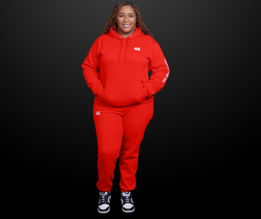 PRE ORDER Red Fleece Sweatsuit Set